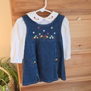 Vintage Jumper And Shirt Denim Size 2-3t
